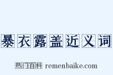 暴衣露盖近义词是什么意思的图片